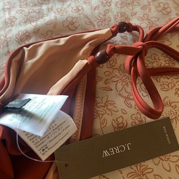 J crew Curved-waist cheeky string bikini bottom with beads - Picture 3 of 3